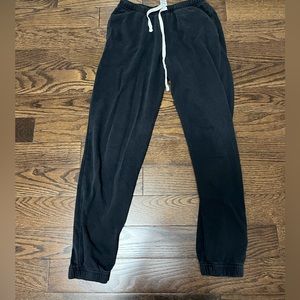 Garage- (90s joggers) plain black with white tie